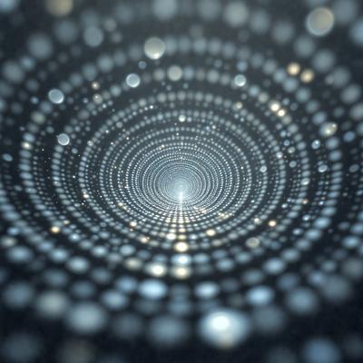The primary subject of the image is a spiral pattern, which is the main object, scene, or focus of the image. The spiral pattern is set against a black background, giving it a contrasting and striking appearance. The visual style of the image is a combination of photo and digital art, creating a unique and intriguing visual effect. The colors and mood of the image are predominantly black and white, with a hint of blue, giving it a modern and minimalist feel.